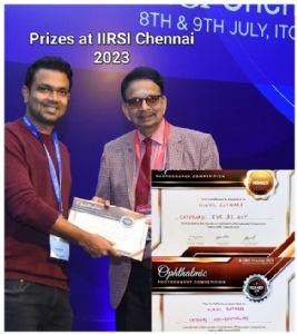 Dr. Nikhil Gotmare Clinches Ophthalmic Photography Prizes at IIRSI Conference in Chennai